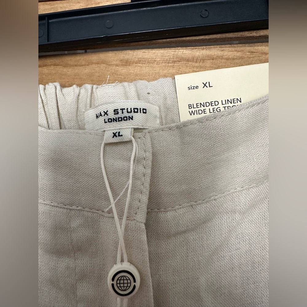 Max Studio Natural Linen Trousers - XL
